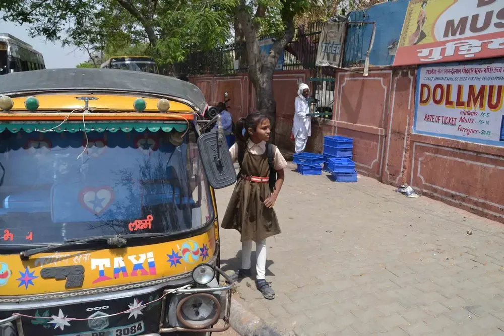 Tuk tuk, el transporte común en India