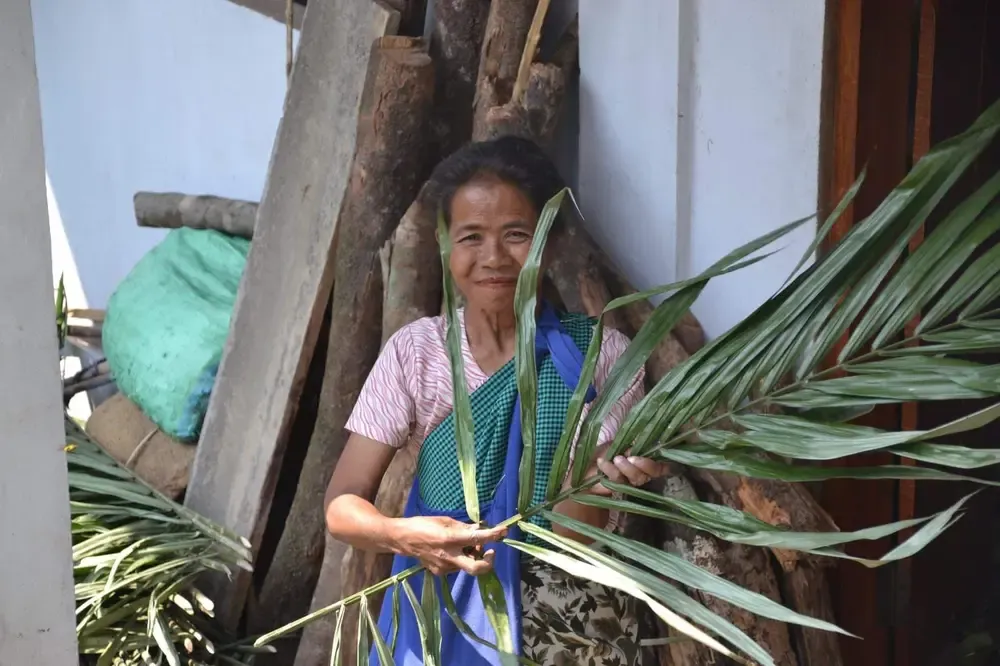 Mujer Khasi en Nongriat