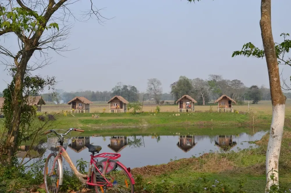 Nuestro alojamiento en Majuli