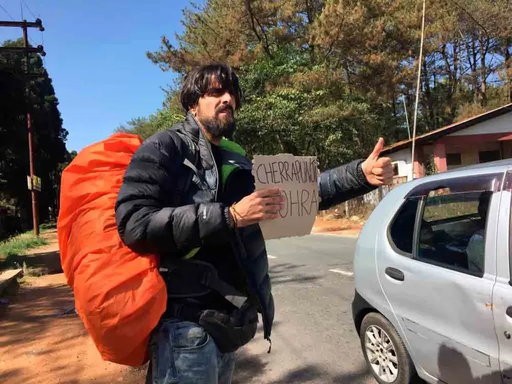 Haciendo autostop en Shillong
