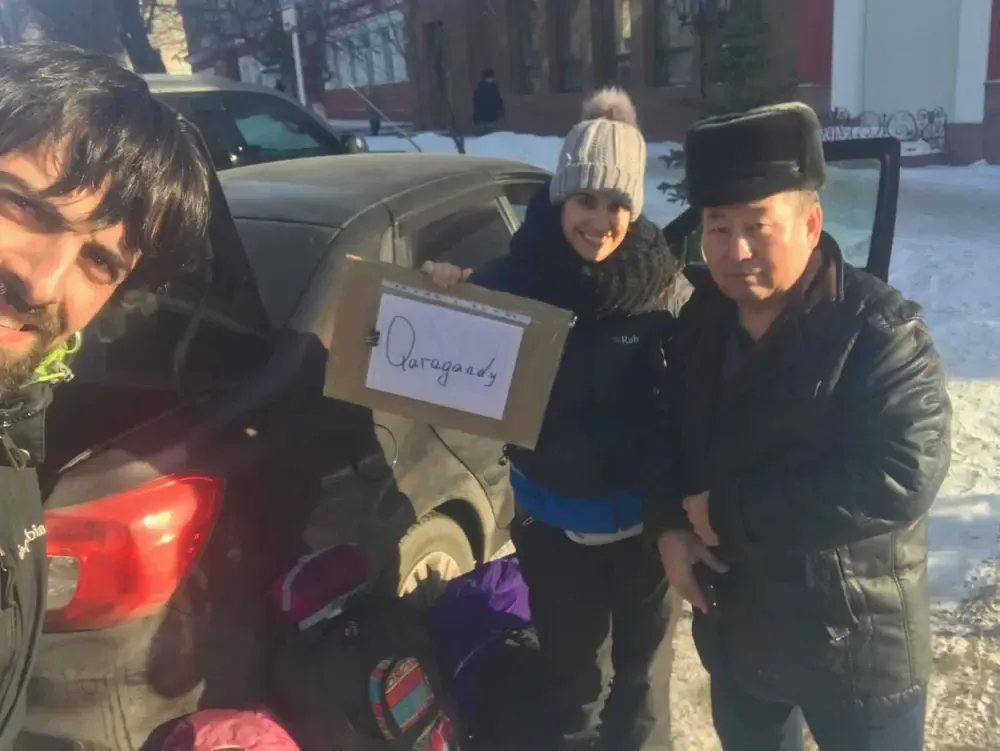 Autostop en Kazajistán