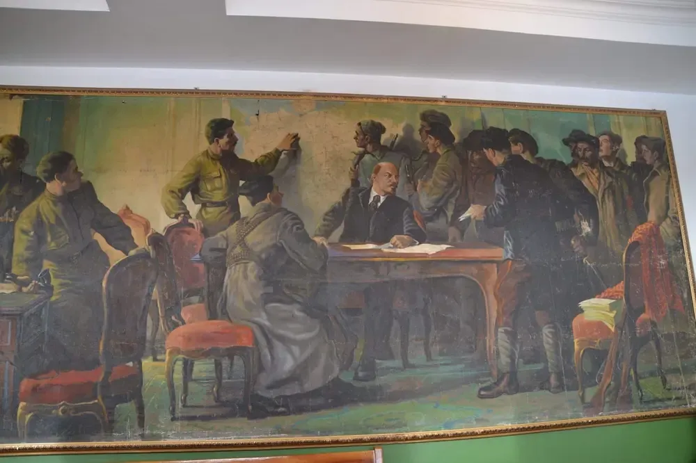 Cuadro reunión en la sala de mando