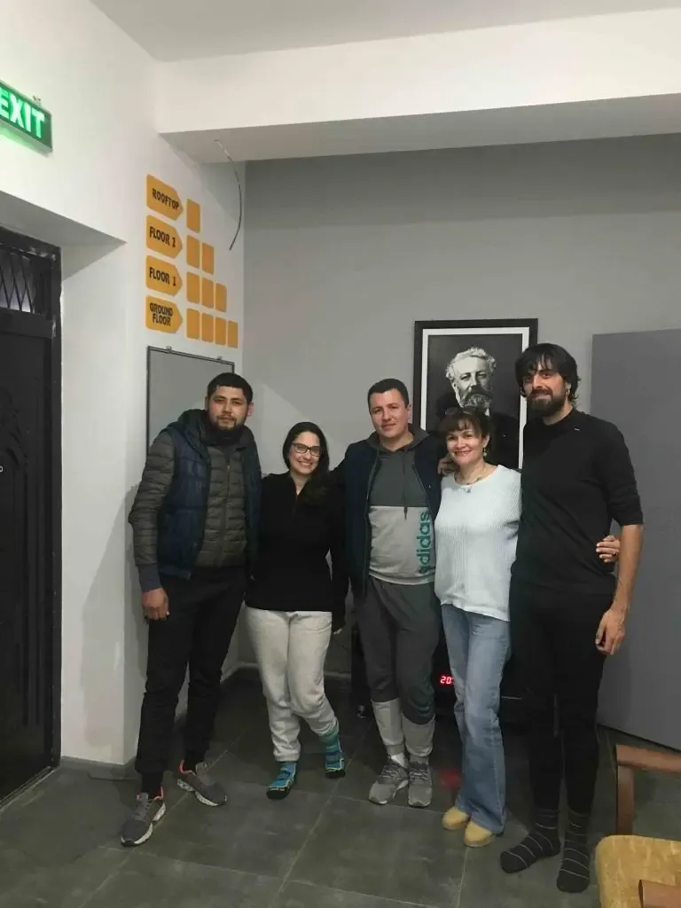En la recepción de nuestro hostel