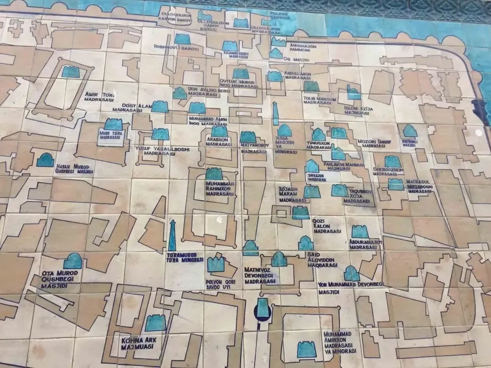 mapa con las principales cosas que ver en la ciudad antigua